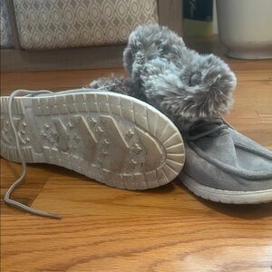 Gypsy Jazz Gray Fur-Lined Winter Boots